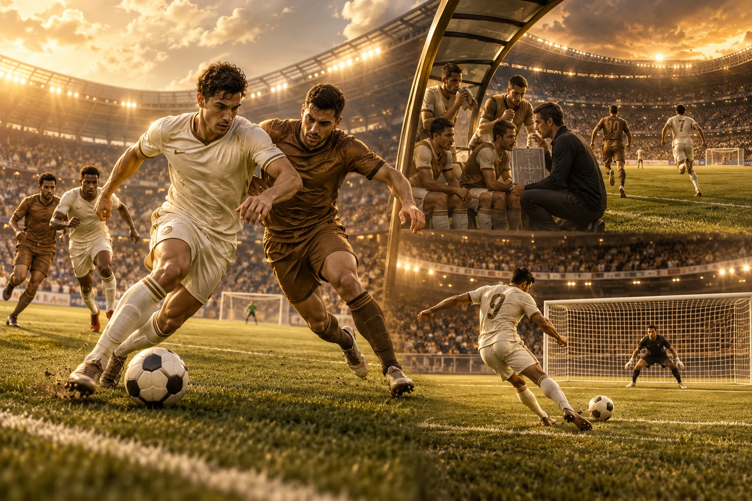 Tempo regulamentar no futebol — ilustração editorial independente KK999