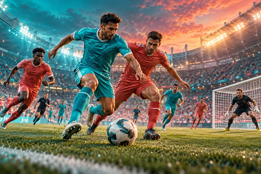 Prorrogação no futebol — ilustração editorial independente KK999