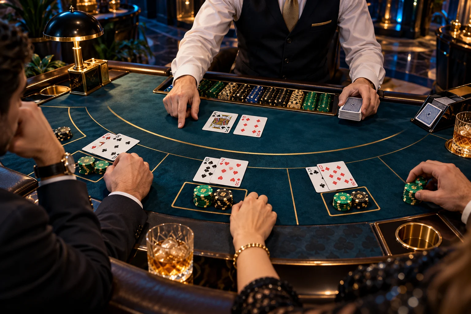 Permanência no blackjack — ilustração editorial independente KK999