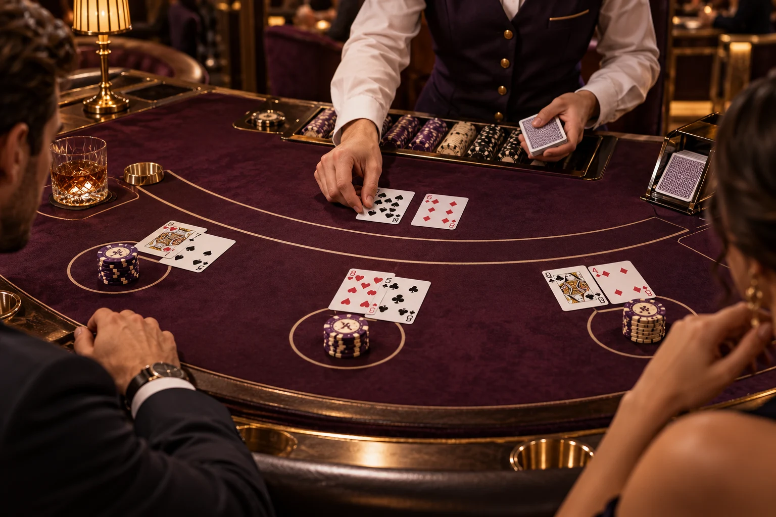 Permanência no blackjack — ilustração editorial independente KK999