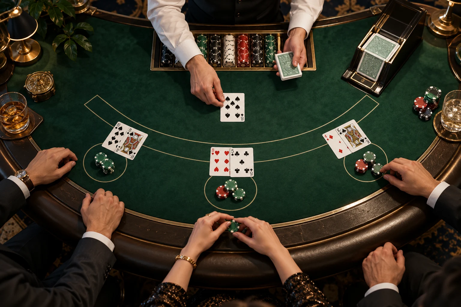 Permanência no blackjack — ilustração editorial independente KK999