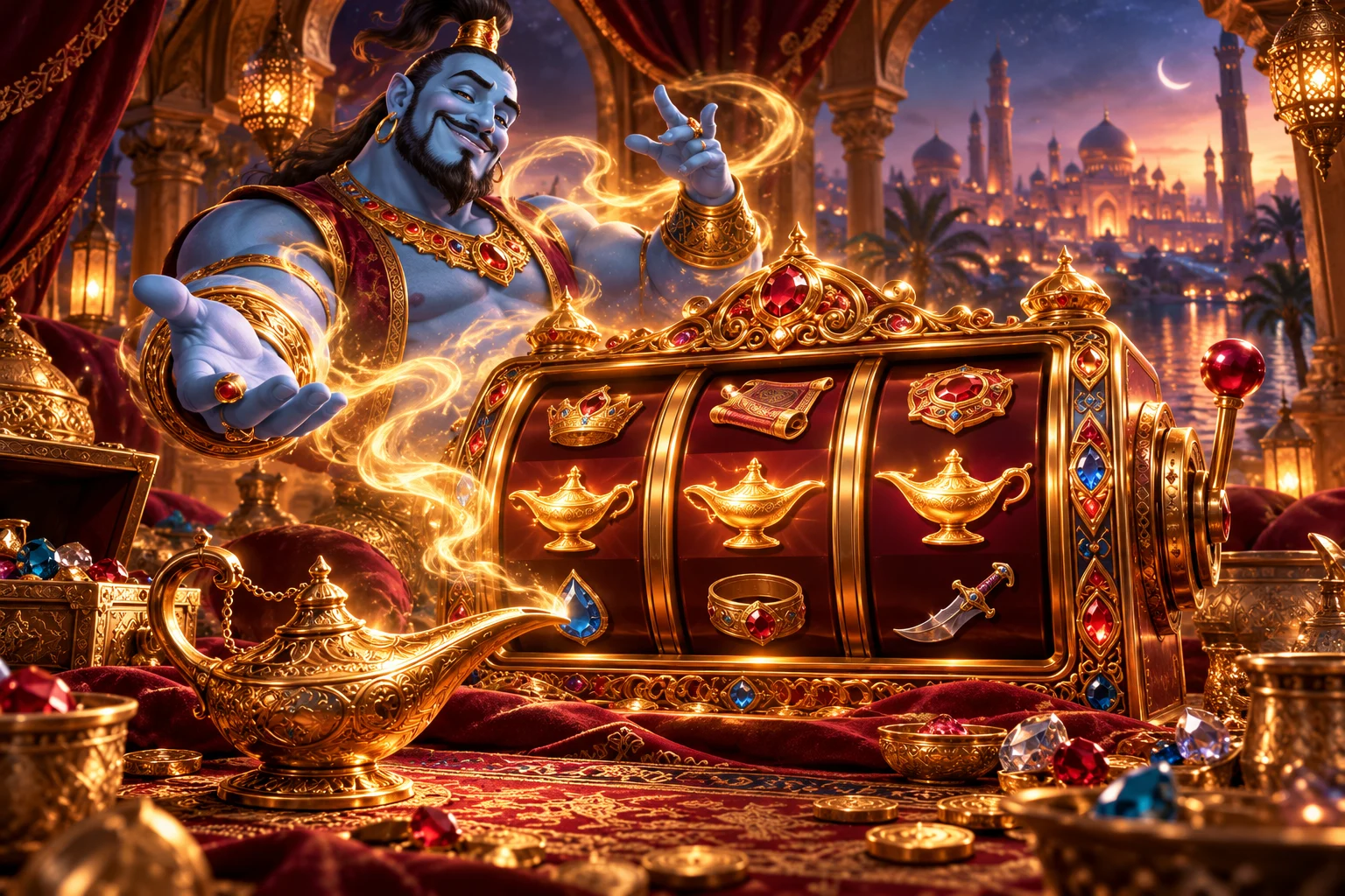 Genie's 3 Fortune — ilustração editorial independente KK999