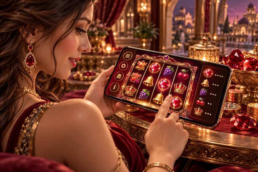 Slots pelo celular — ilustração editorial independente KK999