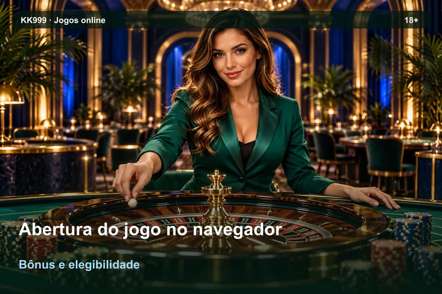 Abertura do jogo no navegador: recursos e limitações | KK999, ilustração temática gerada por IA
