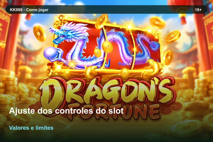 Ajuste dos controles do slot na KK999: valores, períodos e condições, arte original KK999 em alta resolução