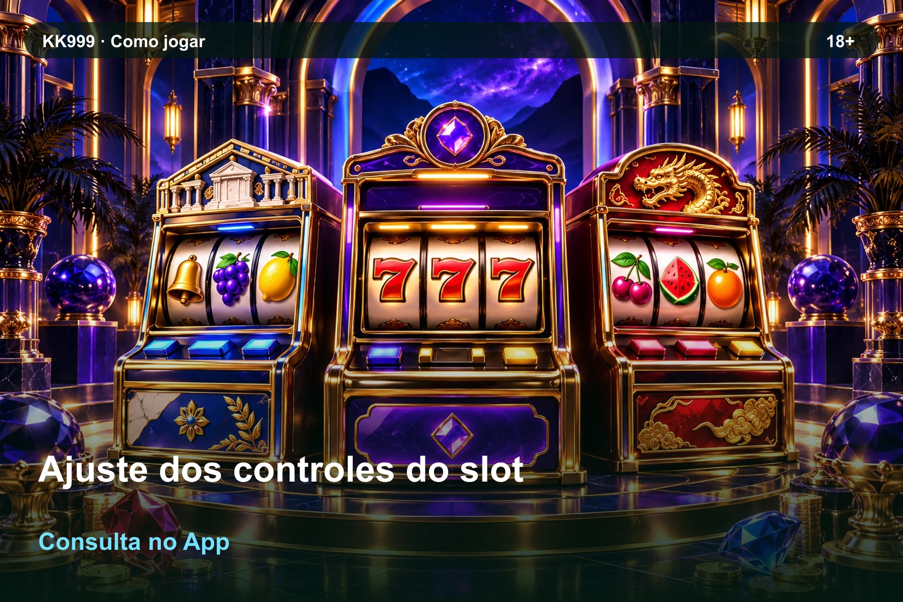Ajuste dos controles do slot pelo celular: guia KK999, ilustração temática gerada por IA