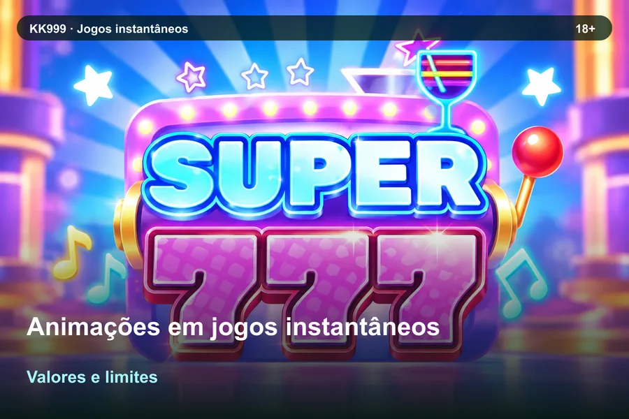 Animações em jogos instantâneos na KK999: valores, períodos e condições, arte original KK999 em alta resolução