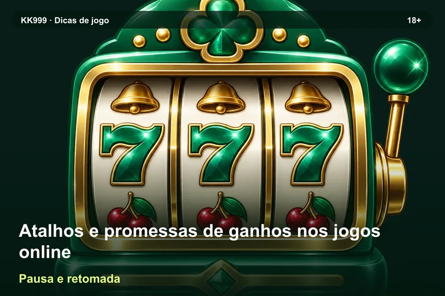 Atalhos e promessas de ganhos nos jogos online: pausa e retomada da consulta | KK999, arte original KK999 em alta resolução