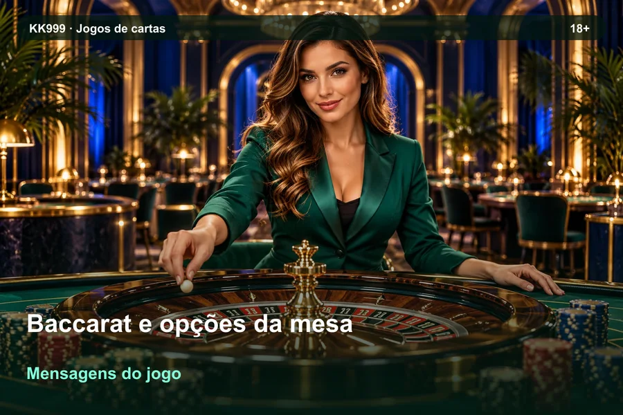 Baccarat e opções da mesa: avisos e confirmações no jogo | KK999, ilustração temática gerada por IA