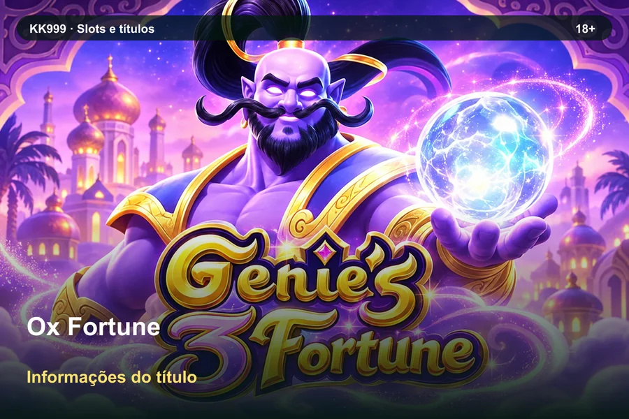 Como interpretar Ox Fortune: exemplos de leitura KK999, arte original KK999 em alta resolução