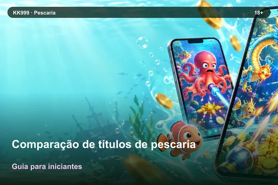 Comparação de títulos de pescaria: guia KK999 para iniciantes, arte original KK999 em alta resolução