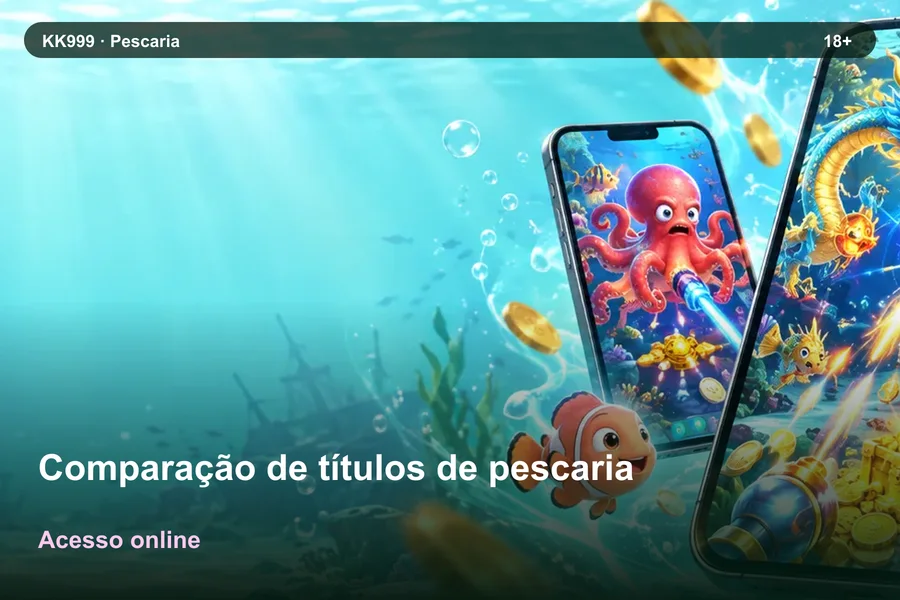 Comparação de títulos de pescaria online: o que observar na KK999, arte original KK999 em alta resolução