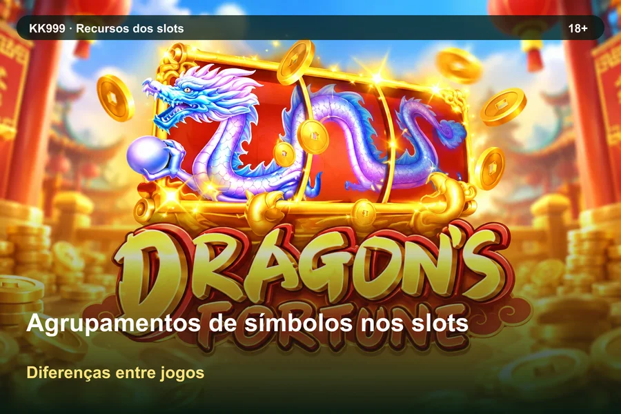 Comparando regras de agrupamentos de símbolos nos slots: guia KK999, arte original KK999 em alta resolução