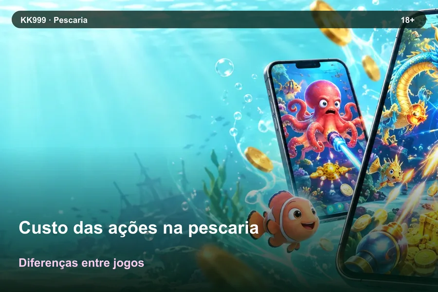 Comparando regras de custo das ações na pescaria: guia KK999, arte original KK999 em alta resolução