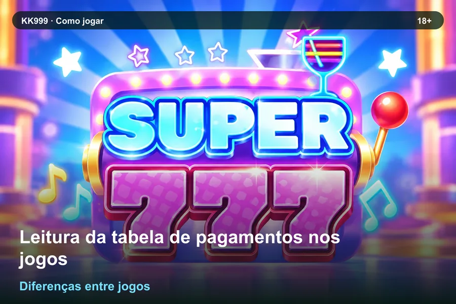 Comparando regras de leitura da tabela de pagamentos nos jogos: guia KK999, arte original KK999 em alta resolução