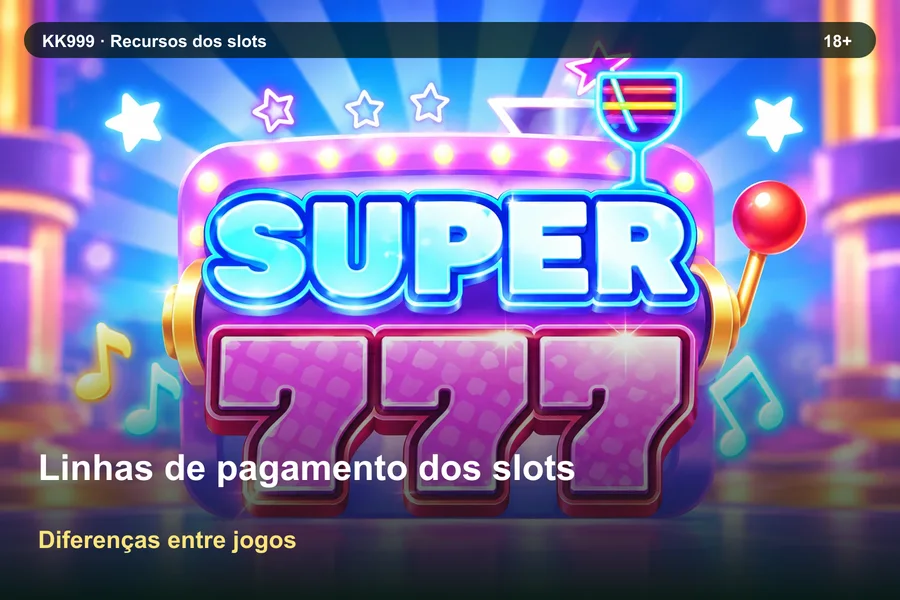 Comparando regras de linhas de pagamento dos slots: guia KK999, arte original KK999 em alta resolução