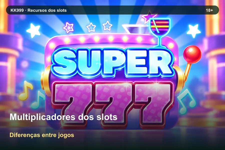 Comparando regras de multiplicadores dos slots: guia KK999, arte original KK999 em alta resolução