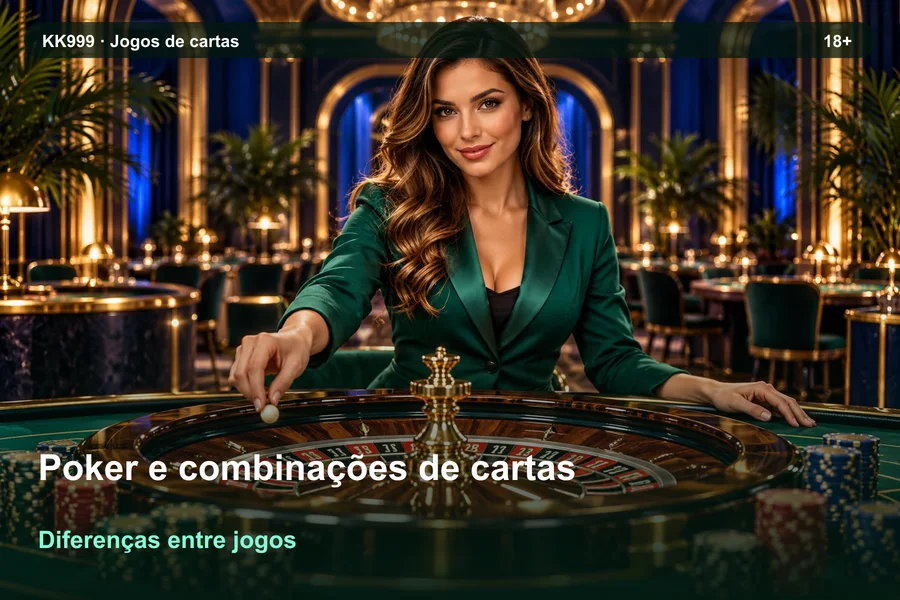 Comparando regras de poker e combinações de cartas: guia KK999, ilustração temática gerada por IA