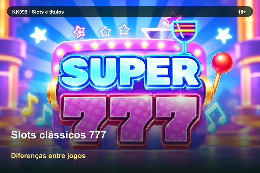 Comparando regras de slots clássicos 777: guia KK999, arte original KK999 em alta resolução