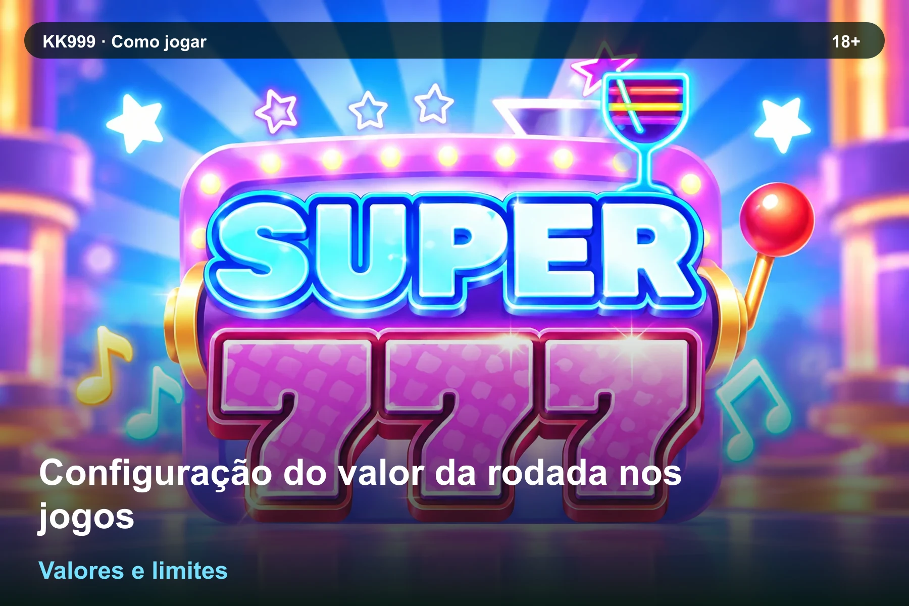 Configuração do valor da rodada nos jogos na KK999: valores, períodos e condições, arte original KK999 em alta resolução