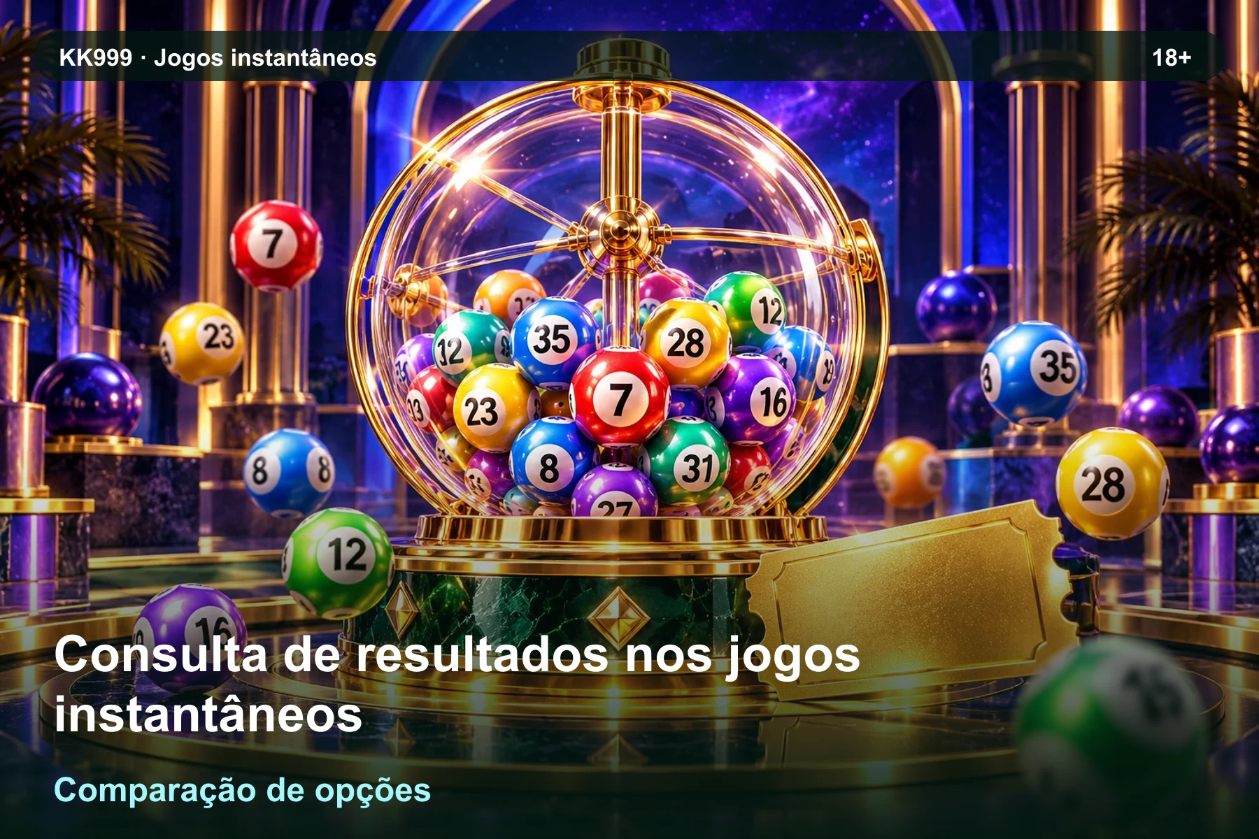 Consulta de resultados nos jogos instantâneos: diferenças entre variantes | KK999, ilustração temática gerada por IA