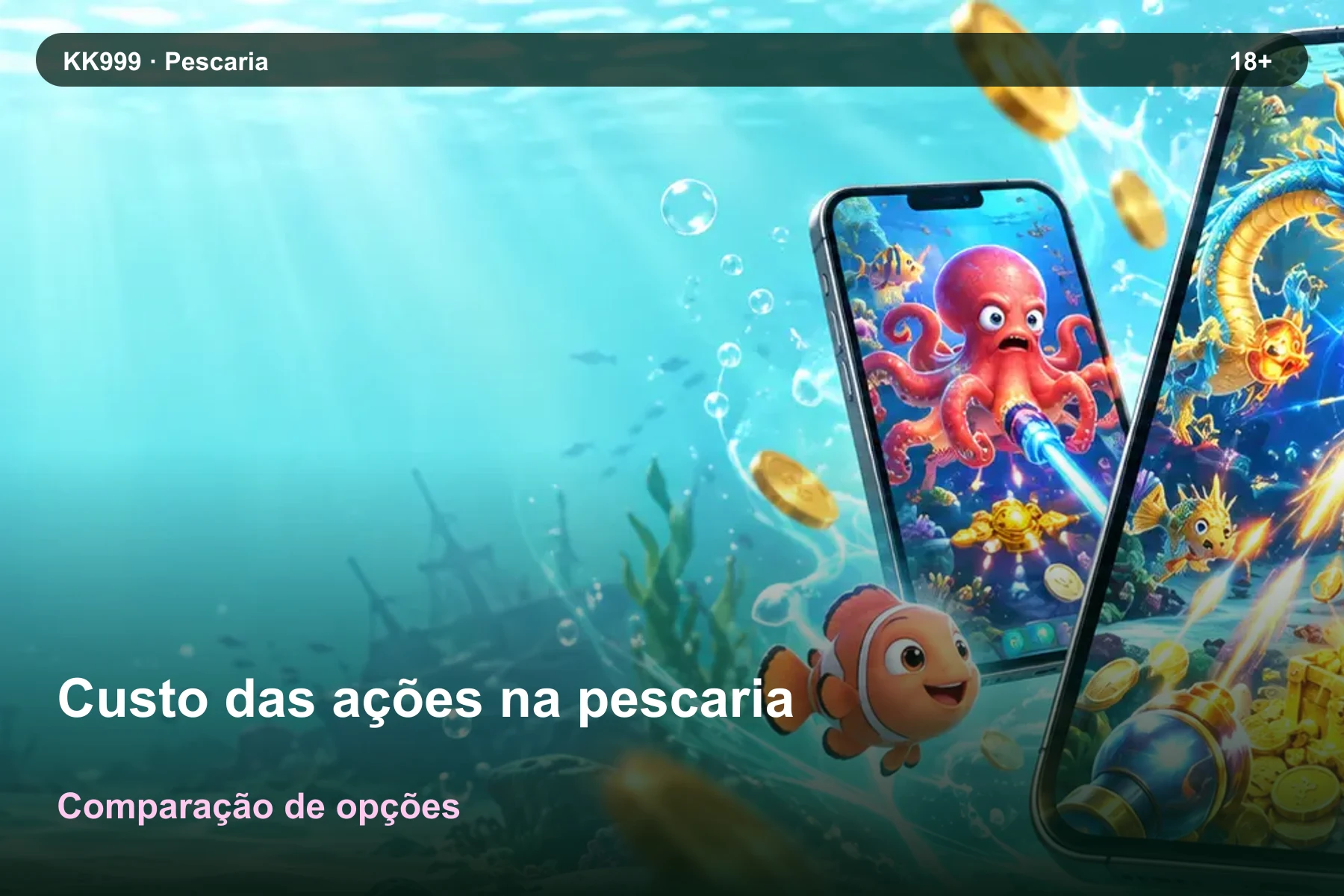Custo das ações na pescaria: diferenças entre variantes | KK999, arte original KK999 em alta resolução