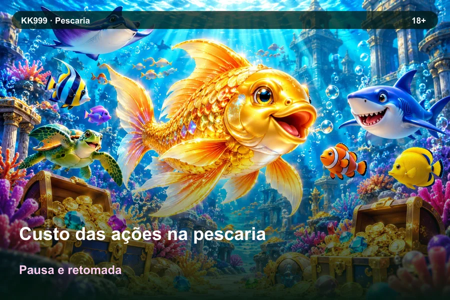 Custo das ações na pescaria: pausa e retomada da consulta | KK999, ilustração temática gerada por IA