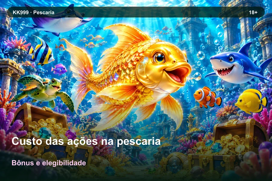 Custo das ações na pescaria: recursos e limitações | KK999, ilustração temática gerada por IA