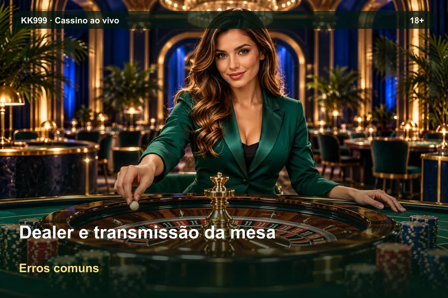Dealer e transmissão da mesa: erros de interpretação | KK999, ilustração temática gerada por IA