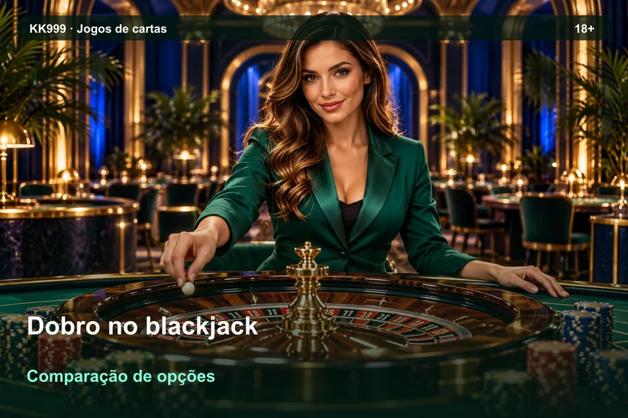 Dobro no blackjack: diferenças entre variantes | KK999, ilustração temática gerada por IA