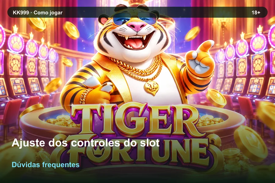 Dúvidas sobre ajuste dos controles do slot: guia de leitura KK999, arte original KK999 em alta resolução