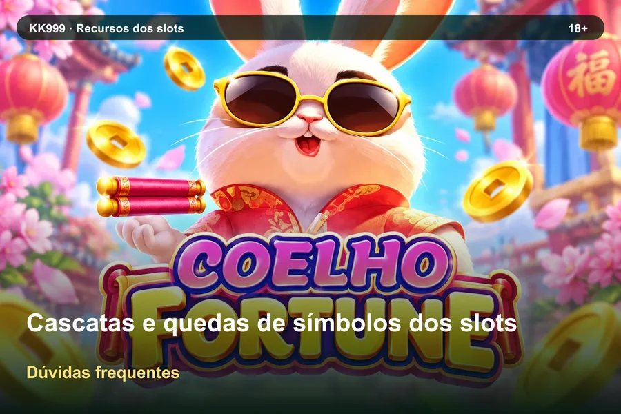 Dúvidas sobre cascatas e quedas de símbolos dos slots: guia de leitura KK999, arte original KK999 em alta resolução