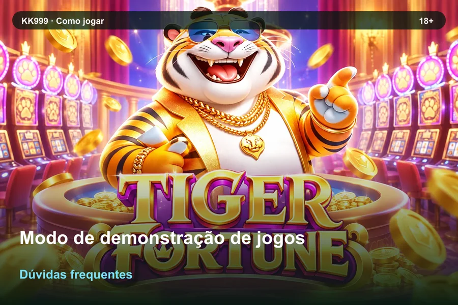 Dúvidas sobre modo de demonstração de jogos: guia de leitura KK999, arte original KK999 em alta resolução