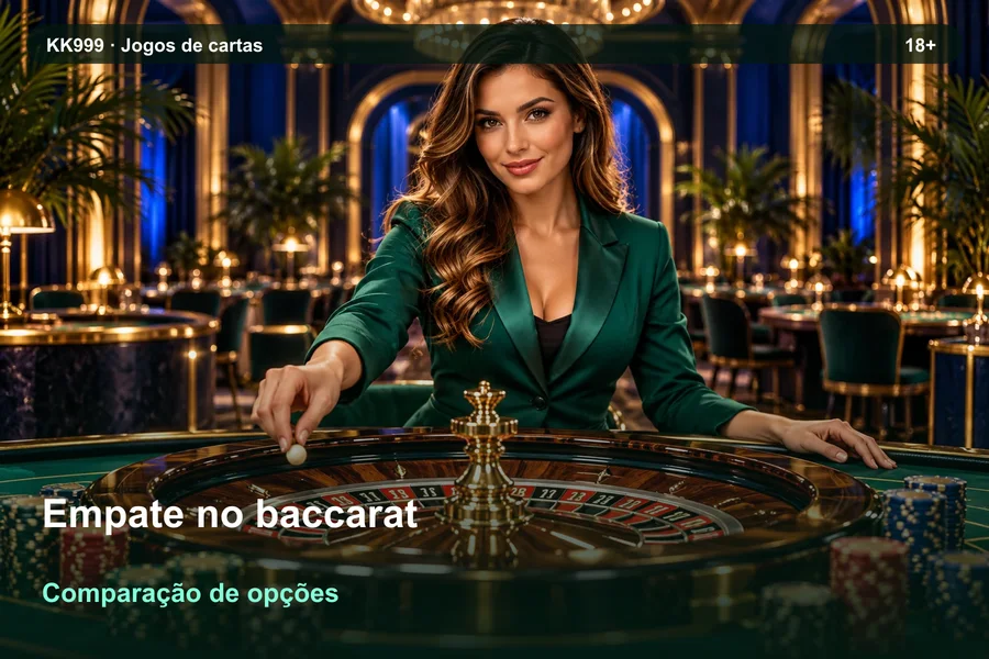 Empate no baccarat: diferenças entre variantes | KK999, ilustração temática gerada por IA