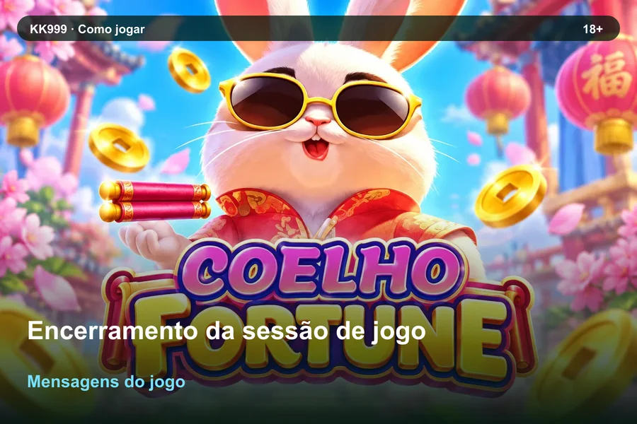 Encerramento da sessão de jogo: avisos e confirmações no jogo | KK999, arte original KK999 em alta resolução