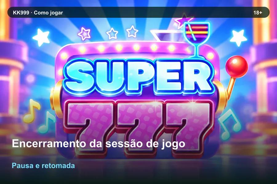 Encerramento da sessão de jogo: pausa e retomada da consulta | KK999, arte original KK999 em alta resolução