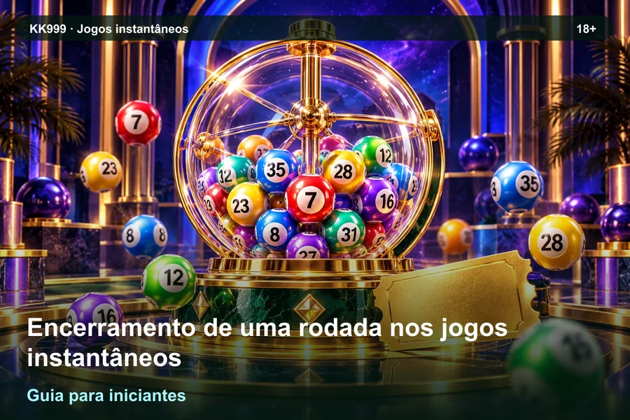 Encerramento de uma rodada nos jogos instantâneos: guia KK999 para iniciantes, ilustração temática gerada por IA