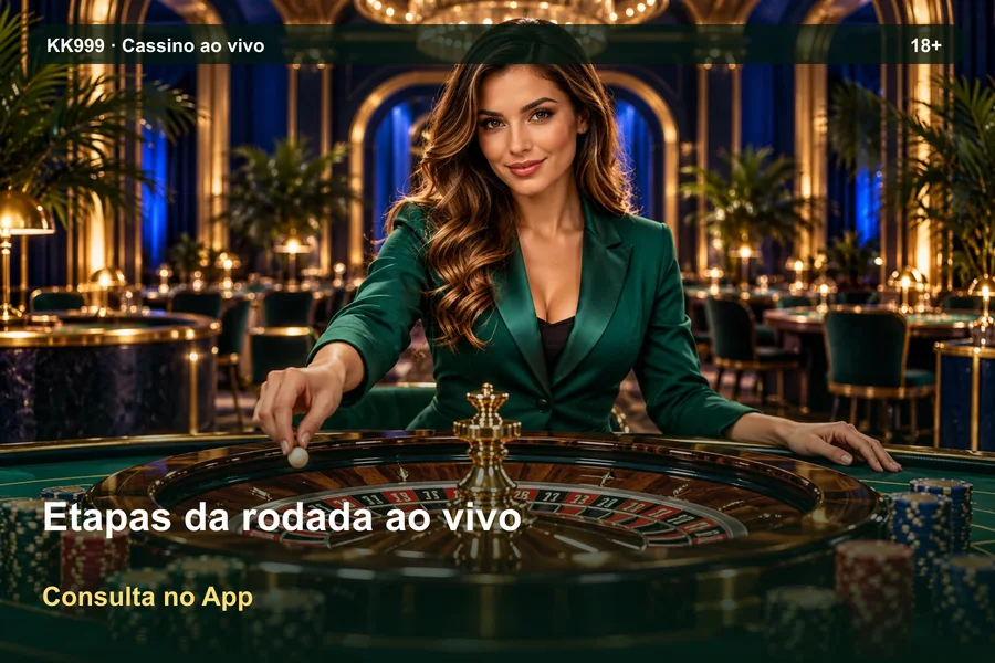Etapas da rodada ao vivo pelo celular: guia KK999, ilustração temática gerada por IA