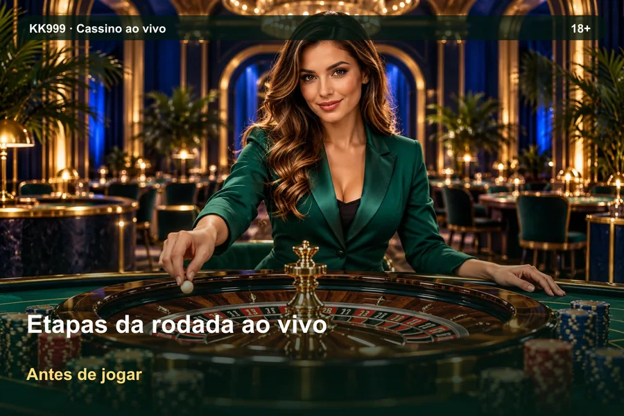 Etapas da rodada ao vivo: primeiros passos no guia KK999, ilustração temática gerada por IA