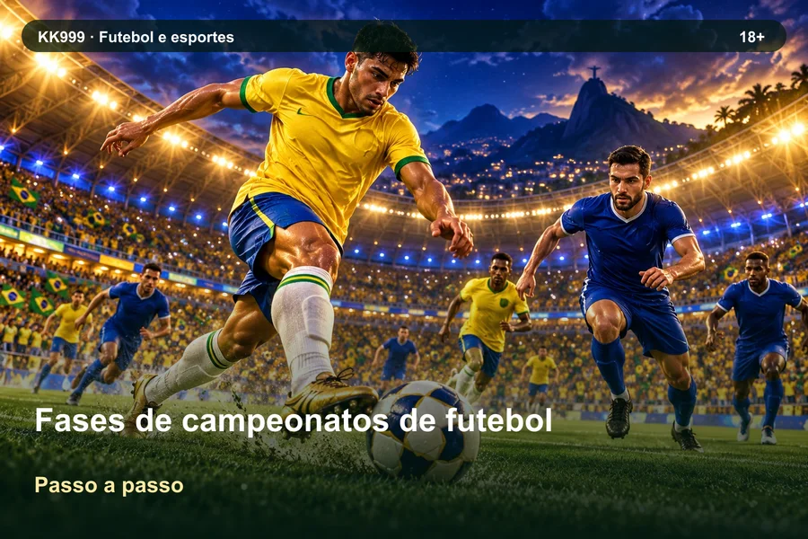 Fases de campeonatos de futebol na KK999: regras e conceitos, ilustração temática gerada por IA