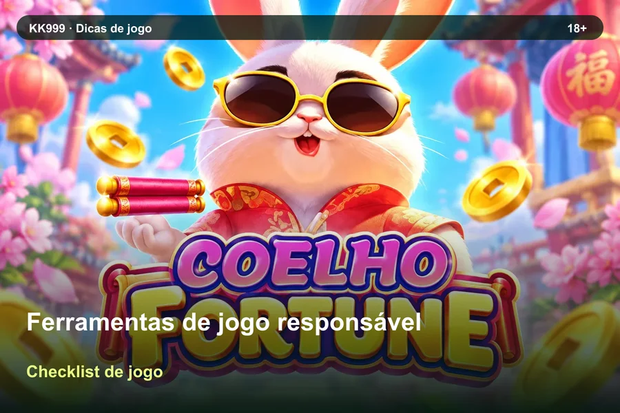 Ferramentas de jogo responsável: checklist de leitura KK999, arte original KK999 em alta resolução