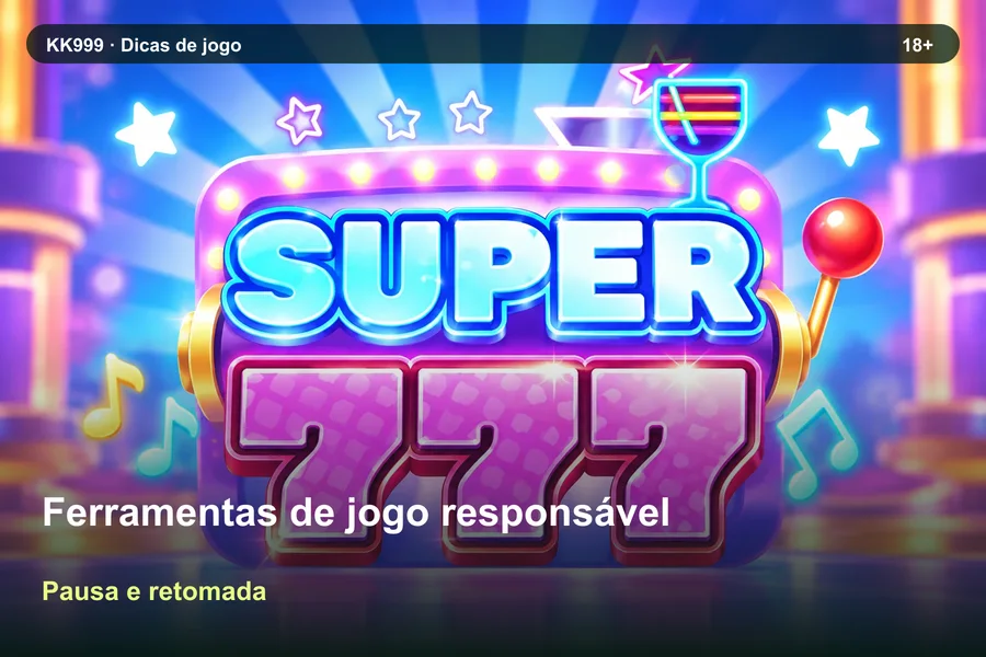 Ferramentas de jogo responsável: pausa e retomada da consulta | KK999, arte original KK999 em alta resolução