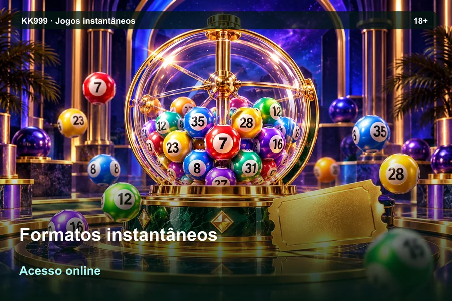 Formatos instantâneos online: o que observar na KK999, ilustração temática gerada por IA