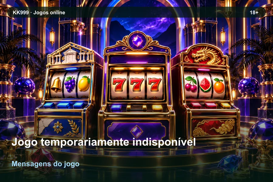 Jogo temporariamente indisponível: avisos e confirmações no jogo | KK999, ilustração temática gerada por IA
