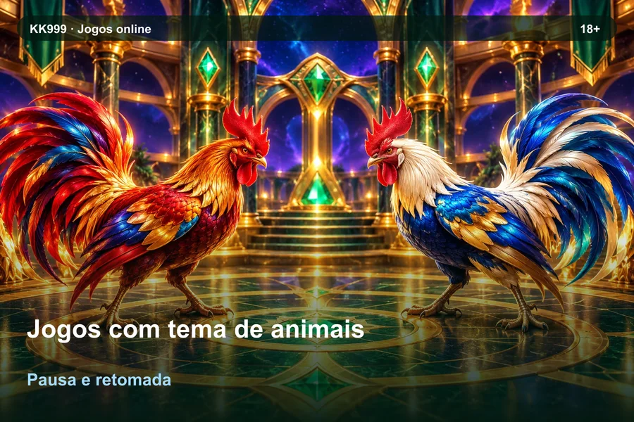 Jogos com tema de animais: pausa e retomada da consulta | KK999, ilustração temática gerada por IA