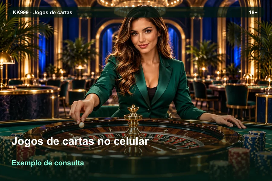Jogos de cartas no celular online: informações no Blog KK999, ilustração temática gerada por IA