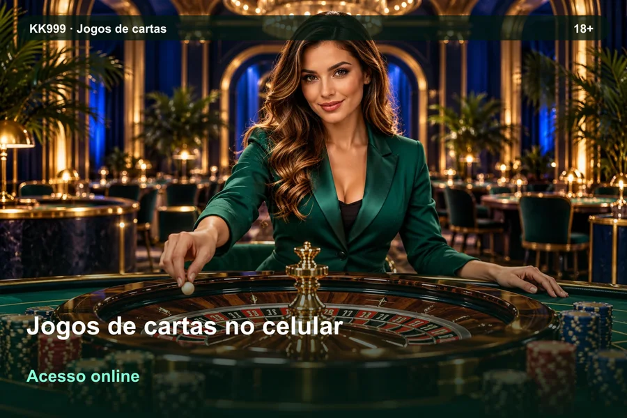 Jogos de cartas no celular online: o que observar na KK999, ilustração temática gerada por IA