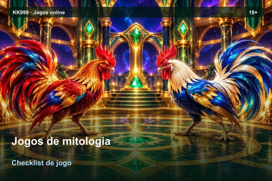 Jogos de mitologia: checklist de leitura KK999, ilustração temática gerada por IA