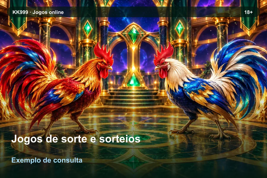 Jogos de sorte e sorteios online: informações no Blog KK999, ilustração temática gerada por IA