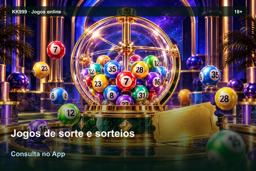 Jogos de sorte e sorteios pelo celular: guia KK999, ilustração temática gerada por IA